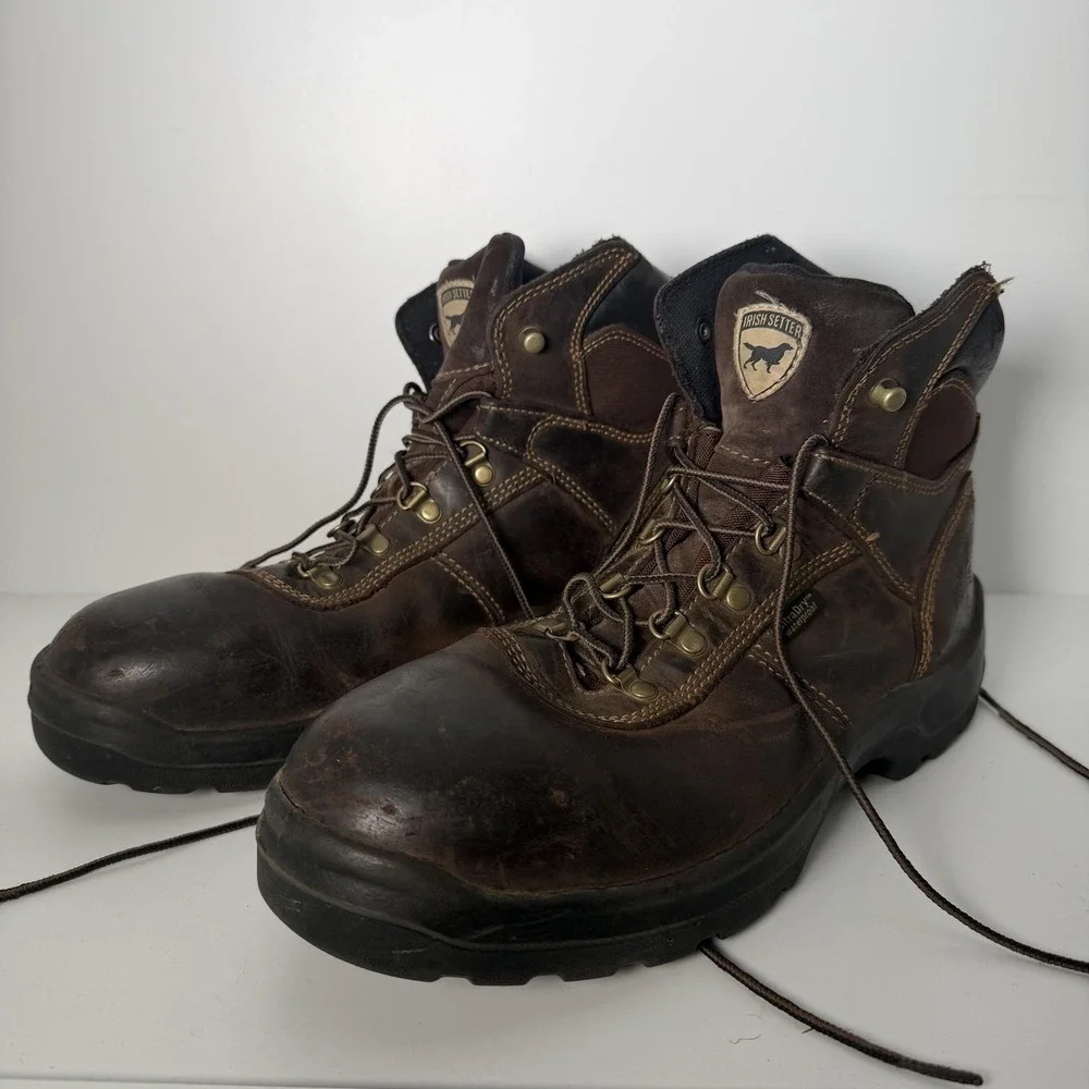 Irish Setter Boots Mens 11 Brown Leather 83618 Ankle Work EH Safety‎ Toe
